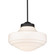 Golden Lighting Ingalls 1-light 16in Pendant in Matte Black and Vintage Milk Glass (36|0508-L BLK-VMG)