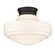 Golden Lighting Ingalls 1-light 16in Semi-Flush Mount in Matte Black and Vintage Milk Glass (36|0508-LSF BLK-VMG)