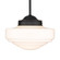 Golden Lighting Ingalls 1-light 12in Pendant in Matte Black and Vintage Milk Glass (36|0508-M BLK-VMG)