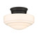 Golden Lighting Ingalls 1-light 12in Semi-Flush Mount in Matte Black and Vintage Milk Glass (36|0508-SF BLK-VMG)