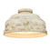 Golden Lighting Keating 3-light Flush Mount in Antique Ivory (36|0806-FM AI)