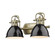 Yep by Golden Lighting Duncan 2-light Vanity in Aged Brass and Black shade (36|3602-BA2 AB-BK)