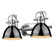 Yep by Golden Lighting Duncan 2-light Vanity in Chrome and Black shade (36|3602-BA2 CH-BK)