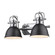 Yep by Golden Lighting Duncan 2-light Vanity in Chrome and Matte Black shade (36|3602-BA2 CH-BLK)