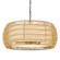 Golden Lighting Everly 6-light Chandelier in Matte Black and Natural Rattan shade (36|6805-6 BLK-NR)