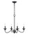 Delvona 4-Light Chandelier Ceiling Light Matte Black (670|4384-MB)