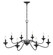 Delvona 8-Light Chandelier Ceiling Light Matte Black (670|4388-MB)