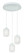 Callie 3 Light Round Pendant,120V,White (1|CALP05WHRND3)