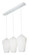 Lola 3 Light Linear Pendant,120V,White (1|LOLP11WHLNR3)