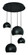 Roxy 4 Light Round Pendant,120V,Black (1|RXYP99BKRND4)