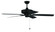 Outdoor Pro Plus 52 52'' 5-Blade Indoor/Outdoor (Wet) Ceiling Fan in Flat Black w/ Flat Black Bla (20|OP52FB5)