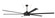 Prost 102'' 6-Blade Indoor/Outdoor (Damp) Ceiling Fan in Flat Black w/ Flat Black Blades; Light K (20|PRT102FB6)