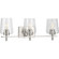 Calais Collection Three-Light Brushed Nickel Clear Glass New Traditional Bath Vanity Light (149|P300362-009)