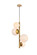 Wells 18 Inch Pendant in Brass with White Shade (758|LD655D18BR)