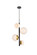 Wells 18 Inch Pendant in Black and Brass with White Shade (758|LD655D18BRK)