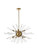 Sienna 32 inch crystal rod pendant in gold (758|2502D32SG)