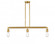 Bare Bulb - 3 Light - 38 inch - Satin Gold - Stem Hung - Adjustable Island Light (3442|213-SG-LED)