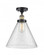 Cone - 1 Light - 12 inch - Black Antique Brass - Semi-Flush Mount (3442|916-1C-BAB-G44-L-LED)