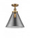 Cone - 1 Light - 12 inch - Brushed Brass - Semi-Flush Mount (3442|916-1C-BB-G43-L-LED)