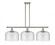 Bell - 3 Light - 36 inch - Polished Nickel - Stem Hung - Island Light (3442|916-3I-PN-G74-L-LED)