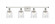 Bell - 4 Light - 36 inch - White Polished Chrome - Bath Vanity Light (3442|916-4W-WPC-G54)