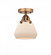 Fulton - 1 Light - 7 inch - Antique Copper - Semi-Flush Mount (3442|288-1C-AC-G171-LED)
