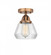 Fulton - 1 Light - 7 inch - Antique Copper - Semi-Flush Mount (3442|288-1C-AC-G172)