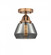 Fulton - 1 Light - 7 inch - Antique Copper - Semi-Flush Mount (3442|288-1C-AC-G173-LED)