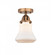Bellmont - 1 Light - 6 inch - Antique Copper - Semi-Flush Mount (3442|288-1C-AC-G191-LED)