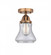Bellmont - 1 Light - 6 inch - Antique Copper - Semi-Flush Mount (3442|288-1C-AC-G194)