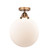 Beacon - 1 Light - 12 inch - Antique Copper - Semi-Flush Mount (3442|288-1C-AC-G201-12-LED)
