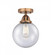 Beacon - 1 Light - 8 inch - Antique Copper - Semi-Flush Mount (3442|288-1C-AC-G204-8)