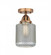 Stanton - 1 Light - 6 inch - Antique Copper - Semi-Flush Mount (3442|288-1C-AC-G262-LED)