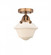 Oxford - 1 Light - 8 inch - Antique Copper - Semi-Flush Mount (3442|288-1C-AC-G531)