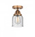 Bell - 1 Light - 5 inch - Antique Copper - Semi-Flush Mount (3442|288-1C-AC-G54-LED)