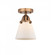Cone - 1 Light - 6 inch - Antique Copper - Semi-Flush Mount (3442|288-1C-AC-G61-LED)