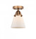 Cone - 1 Light - 6 inch - Antique Copper - Semi-Flush Mount (3442|288-1C-AC-G61)