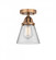 Cone - 1 Light - 6 inch - Antique Copper - Semi-Flush Mount (3442|288-1C-AC-G62-LED)
