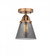 Cone - 1 Light - 6 inch - Antique Copper - Semi-Flush Mount (3442|288-1C-AC-G63)