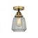 Chatham - 1 Light - 7 inch - Black Antique Brass - Semi-Flush Mount (3442|288-1C-BAB-G142-LED)