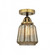 Chatham - 1 Light - 7 inch - Black Antique Brass - Semi-Flush Mount (3442|288-1C-BAB-G146-LED)