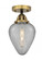 Geneseo - 1 Light - 7 inch - Black Antique Brass - Semi-Flush Mount (3442|288-1C-BAB-G165-LED)