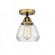 Fulton - 1 Light - 7 inch - Black Antique Brass - Semi-Flush Mount (3442|288-1C-BAB-G172-LED)