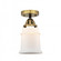 Canton - 1 Light - 6 inch - Black Antique Brass - Semi-Flush Mount (3442|288-1C-BAB-G181)