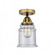 Canton - 1 Light - 6 inch - Black Antique Brass - Semi-Flush Mount (3442|288-1C-BAB-G184)