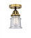 Canton - 1 Light - 5 inch - Black Antique Brass - Semi-Flush Mount (3442|288-1C-BAB-G184S-LED)