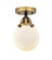 Beacon - 1 Light - 6 inch - Black Antique Brass - Semi-Flush Mount (3442|288-1C-BAB-G201-6)