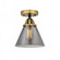 Cone - 1 Light - 8 inch - Black Antique Brass - Semi-Flush Mount (3442|288-1C-BAB-G43)