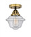 Oxford - 1 Light - 8 inch - Black Antique Brass - Semi-Flush Mount (3442|288-1C-BAB-G534)