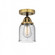 Bell - 1 Light - 5 inch - Black Antique Brass - Semi-Flush Mount (3442|288-1C-BAB-G54)